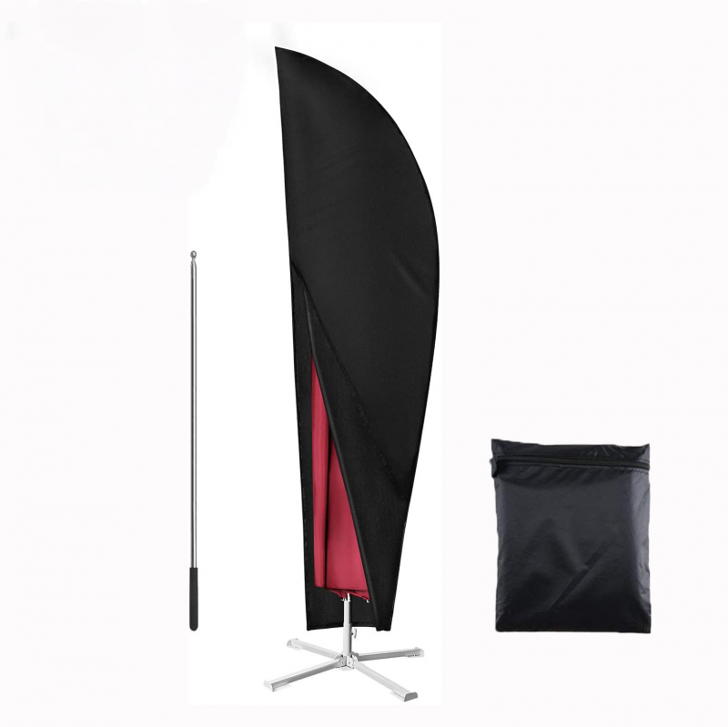 Pokrowiec na parasol z wysięgnikiem, tkanina Oxford 420D, wodoodporna, odporna na promieniowanie UV, 280 x 30 x 81 x 45 cm, pokrowiec na parasol