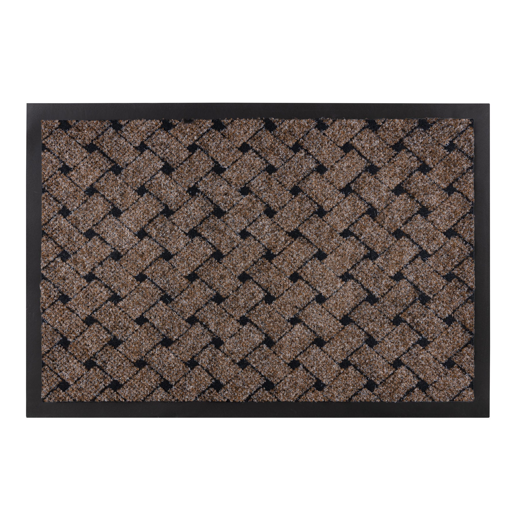 Wycieraczka antypoślizgowa VECTRA 7764 zewnętrzna, wewnętrzna, na gumie - brązowy 50x80 cm