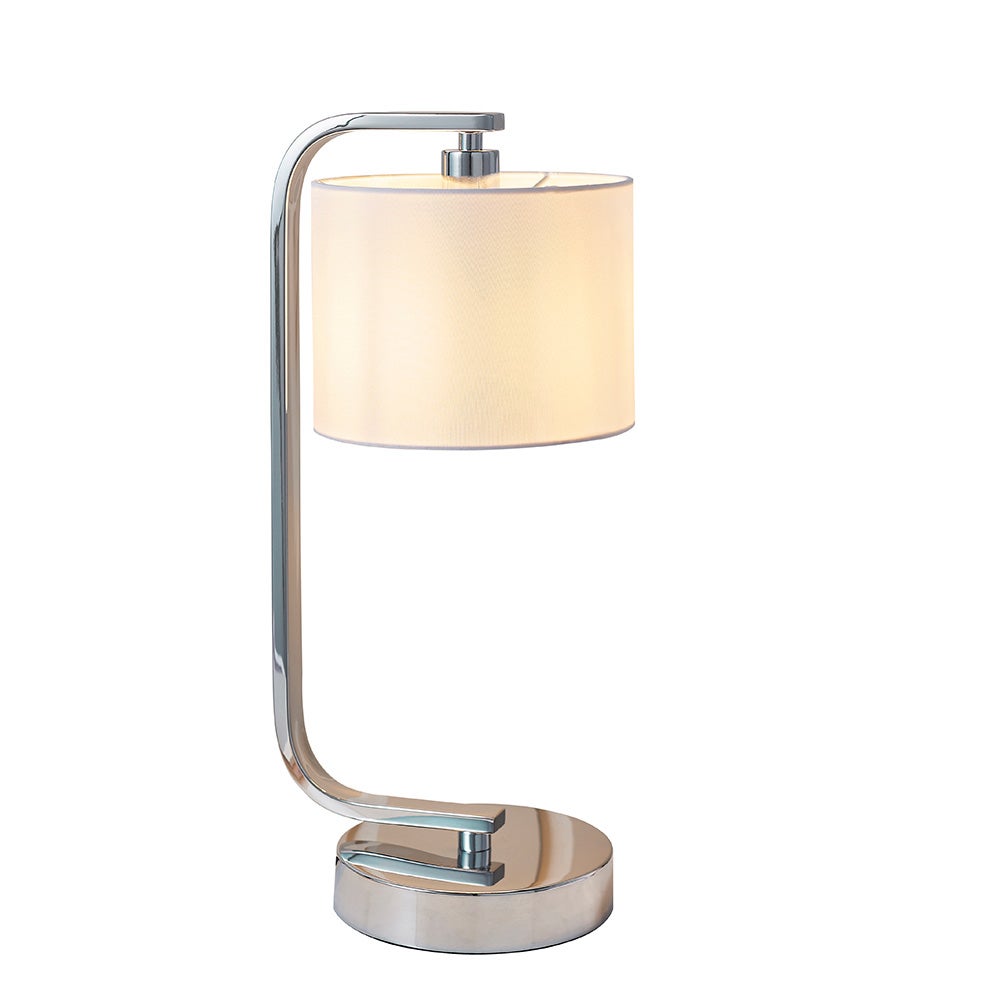 Lampa stołowa nowoczesna dotykowa chromowana z abażurem 1xE14 40W CANNING Endon