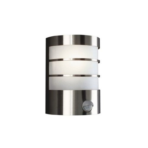 Kinkiet Ogrodowy Lampa Elewacyjna Zewnętrzna E27 IP44 z Czujnikiem Ruchu i Zmierzchu Srebrna Calgary Philips