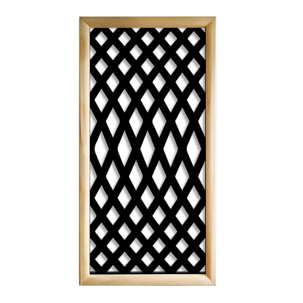 SIVIGLIA - Prostokątne moduły dekoracyjne z drewna i PCV - Rozmiar 73x148 cm - Grubość 64 mm - Kolor wewnętrzny CZARNY