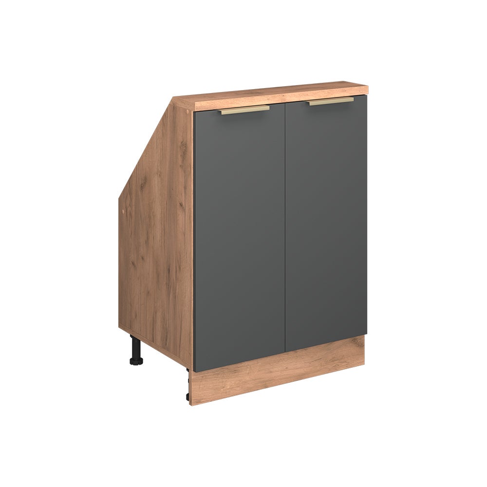 Vicco Szafa skosna Rion, Antracytowo-złoty, 60 x 81.6 cm z 2 drzwiami
