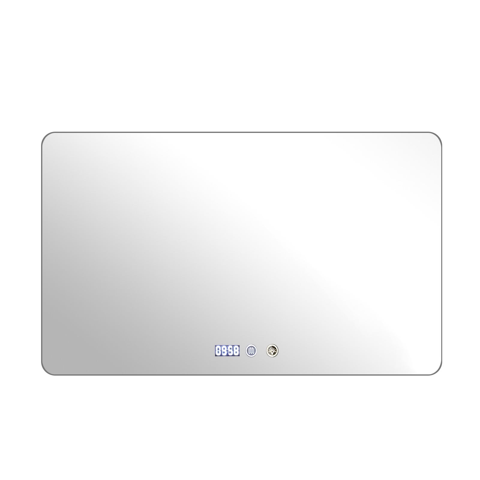 Lustro LED łazienkowe 60x100cm z podświetleniem, antypara, wyświetlacz godziny i temperatury, 3 kolory, ściemniane, wodoodporne