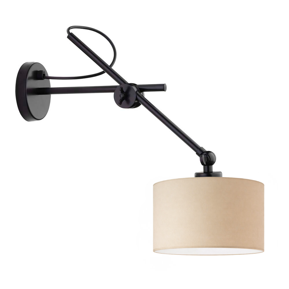 Kinkiet przegubowy lampa ścienna lampa na ścianę regulowany z abażurem walec MODERN