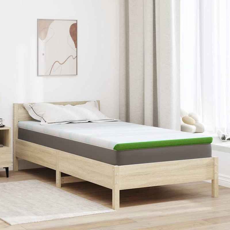 Nakładka na materac Biały i zielony 120 x 200 cm vidaXL