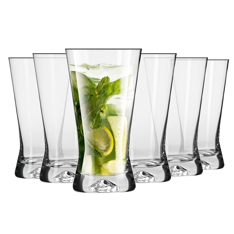KROSNO Wysokie szklanki do drinków X-Line 6 szt. 360 ml