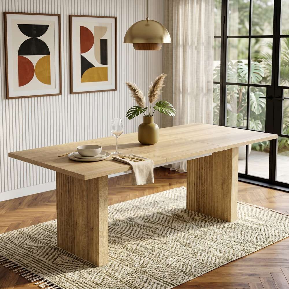 Stół rozkładany 140/200×90 cm – 6-8 miejsc, blat 30 mm, nogi listwowe, ruch synchroniczny – nowoczesny design