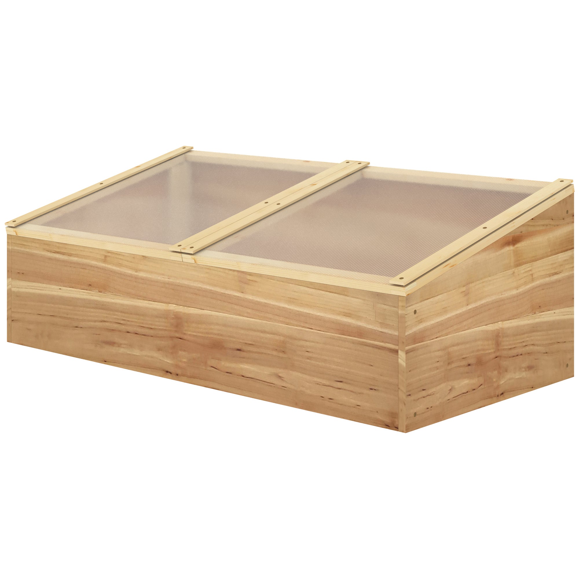 Mini szklarnia ogrodowa 100L x 50x36 cm z dwustronnym dachem z płyt poliwęglanowych