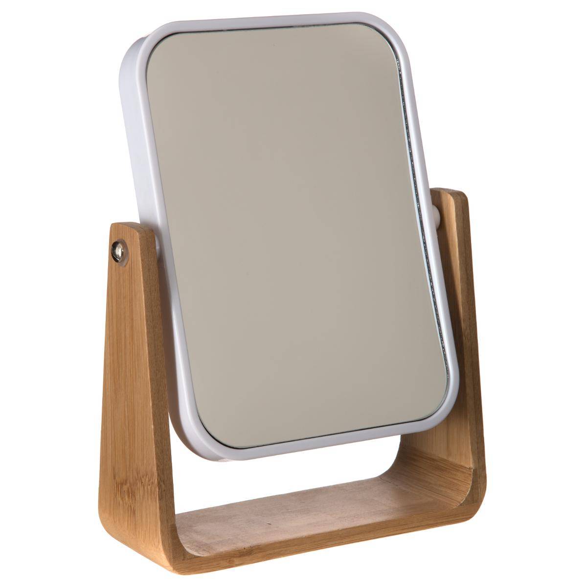 Lustro łazienkowe five-simply-smart Miroir en bambou podwójna funkcja powiększanie x3
