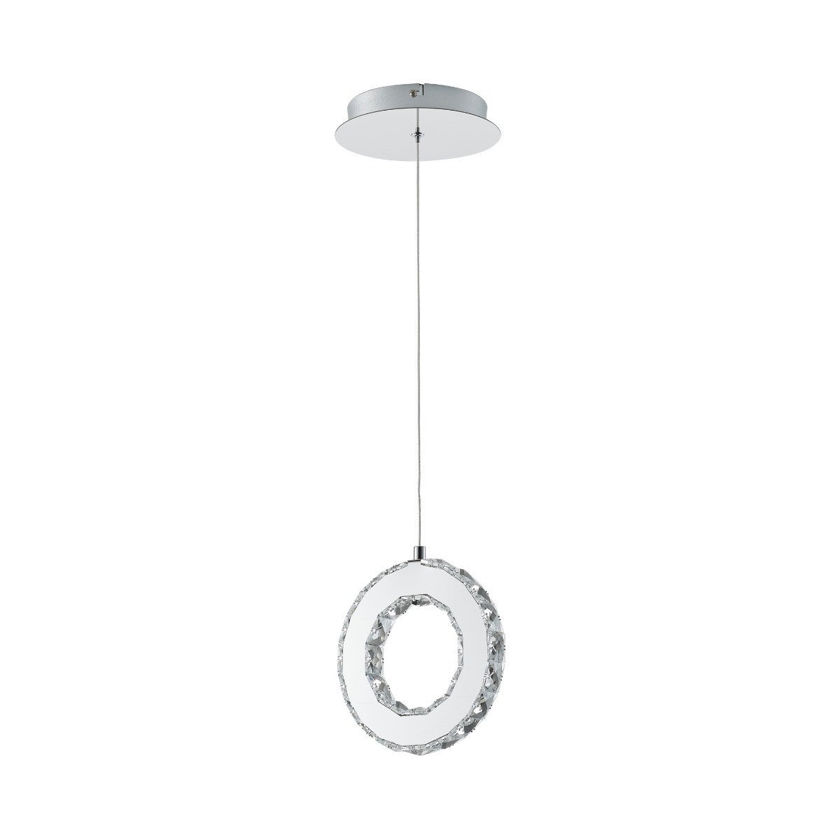 Lampa wisząca ledowa kryształowa chrom GIRONA LED 10W Zuma Line MD3713-1-3CT