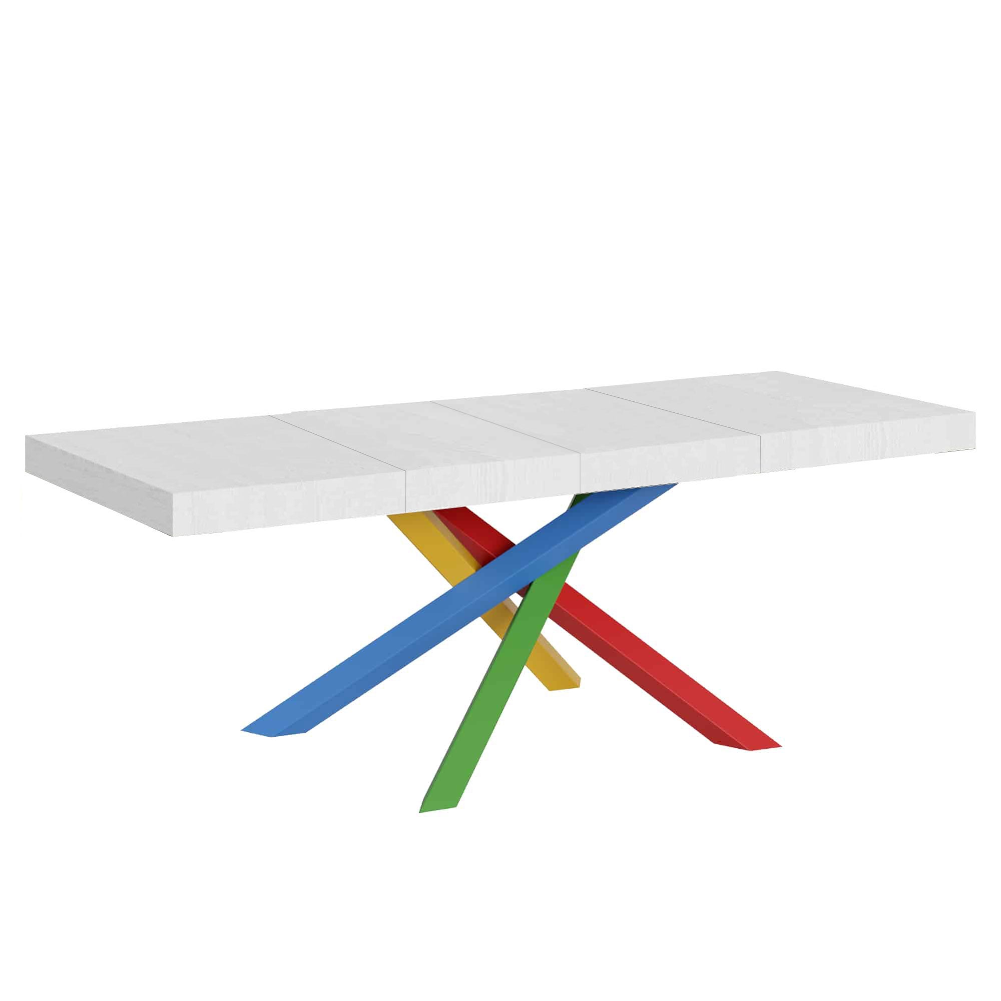 Stół rozkładany 90x160/264 cm Volantis Premium Biały Jesion rama 4/B