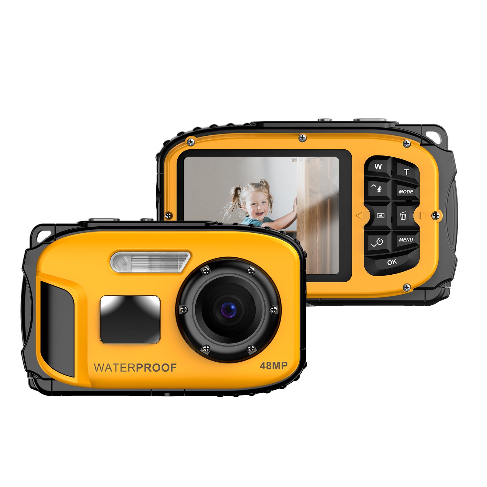 Wodoodporny aparat cyfrowy 48 MP 1080P z 4-krotnym zoomem i 2,4-calowym ekranem do podróży i wypoczynku