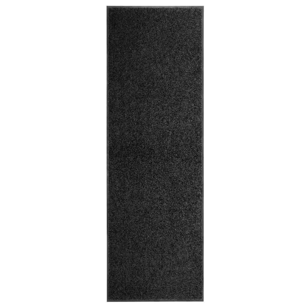 Wycieraczka Tuftowana 60x180 cm Czarna Antypoślizgowa Zmywalna do Domu