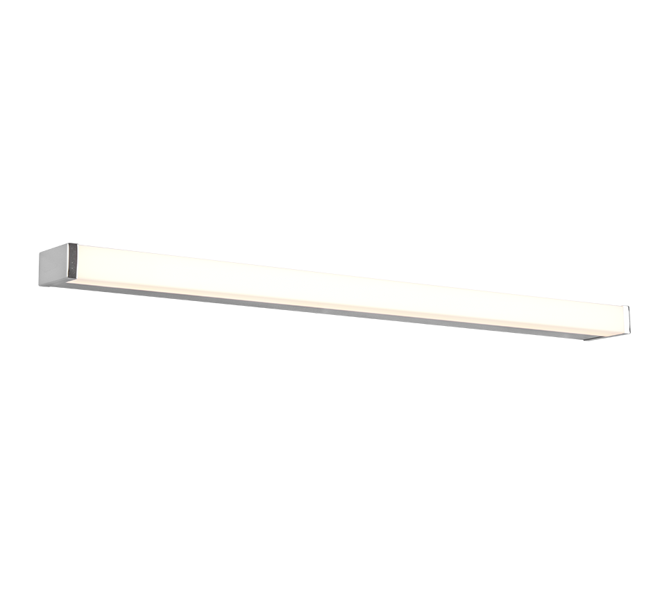 Kinkiet ścienny Fabio chromowany biały LED 12W 3000K 1400lm do łazienki wym: 3,8 x 80 x 80 cm akryl IP44 Trio