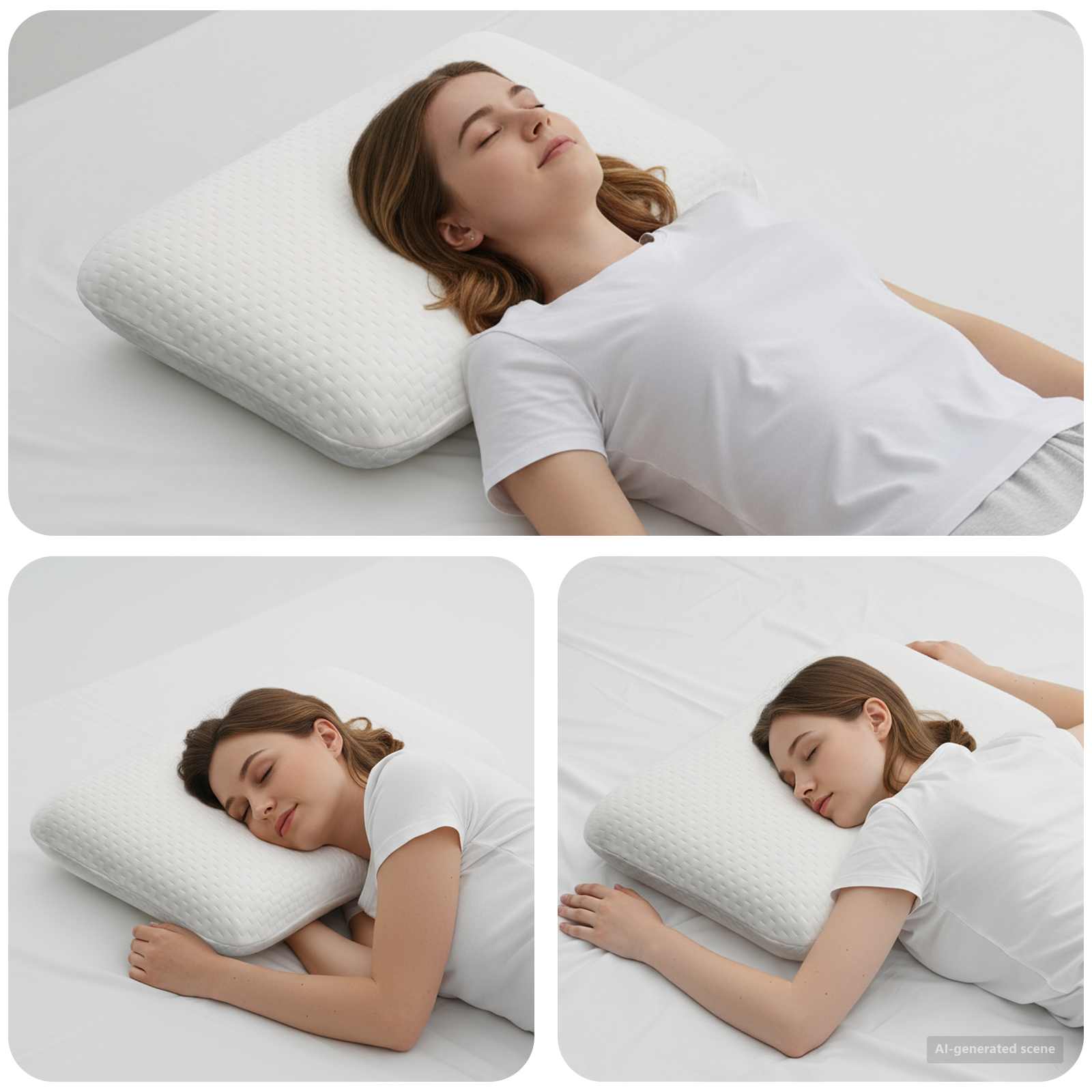 Poduszka do spania Biały 60 x 40 x 13 cm Pianka z pamięcią vidaXL
