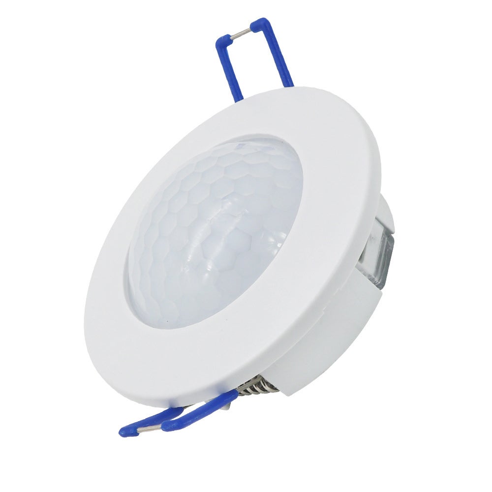 Czujnik ruchu do wnętrz, montaż podtynkowy i natynkowy | Sufitowy, programowalny, czujnik podczerwieni, 8 m / 360°, LED