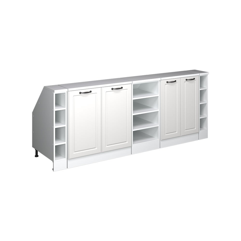 Vicco Zestaw szaf na dachy skośne Rion, Biały domek wiejski, 210 cm Zestaw 5 korpusów szafy głębokość 60 cm