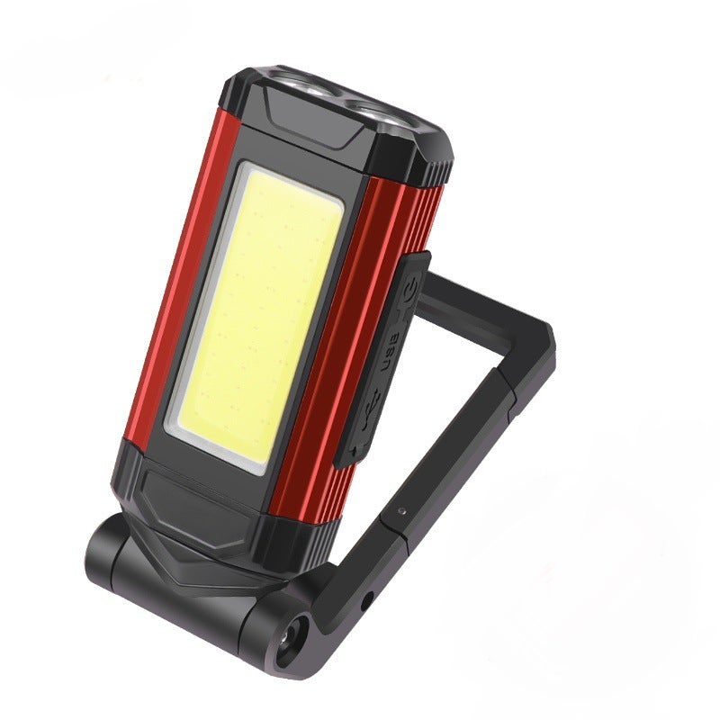 Akumulatorowa lampa robocza LED 360° – podstawa magnetyczna – ładowanie przez USB-C – idealna na place budowy i kemping