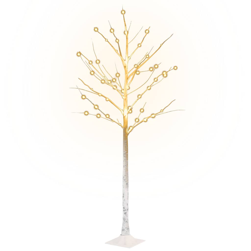 Drzewko LED Brzoza Ciepła Biel 150 cm 72 LED Dekoracja Świąteczna