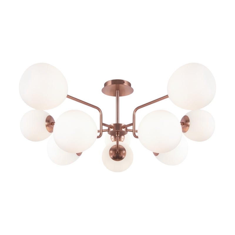 Lampa wisząca miedziana, białe kule Erich Maytoni MOD221PL-10G