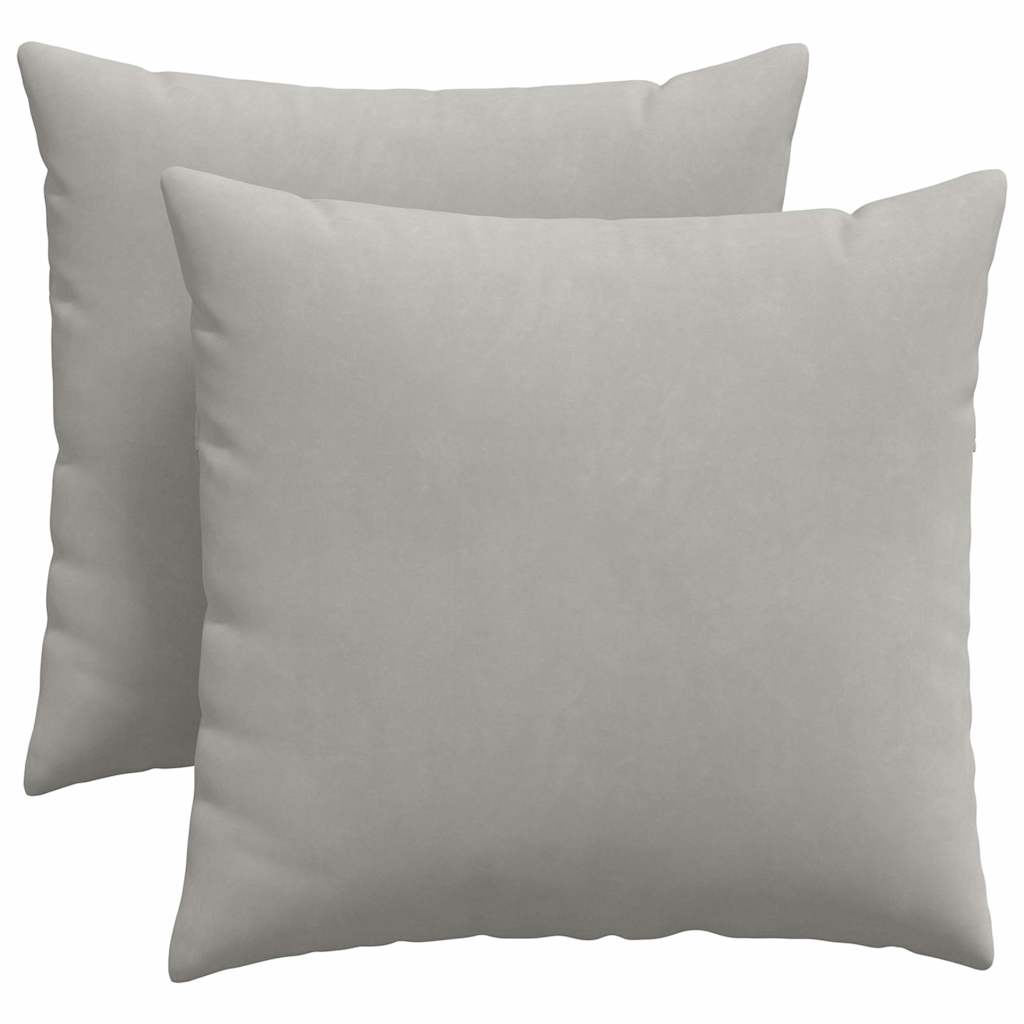 Poduszki na sofę 2 pcs Jasnoszary 45 x 45 cm tkanina
