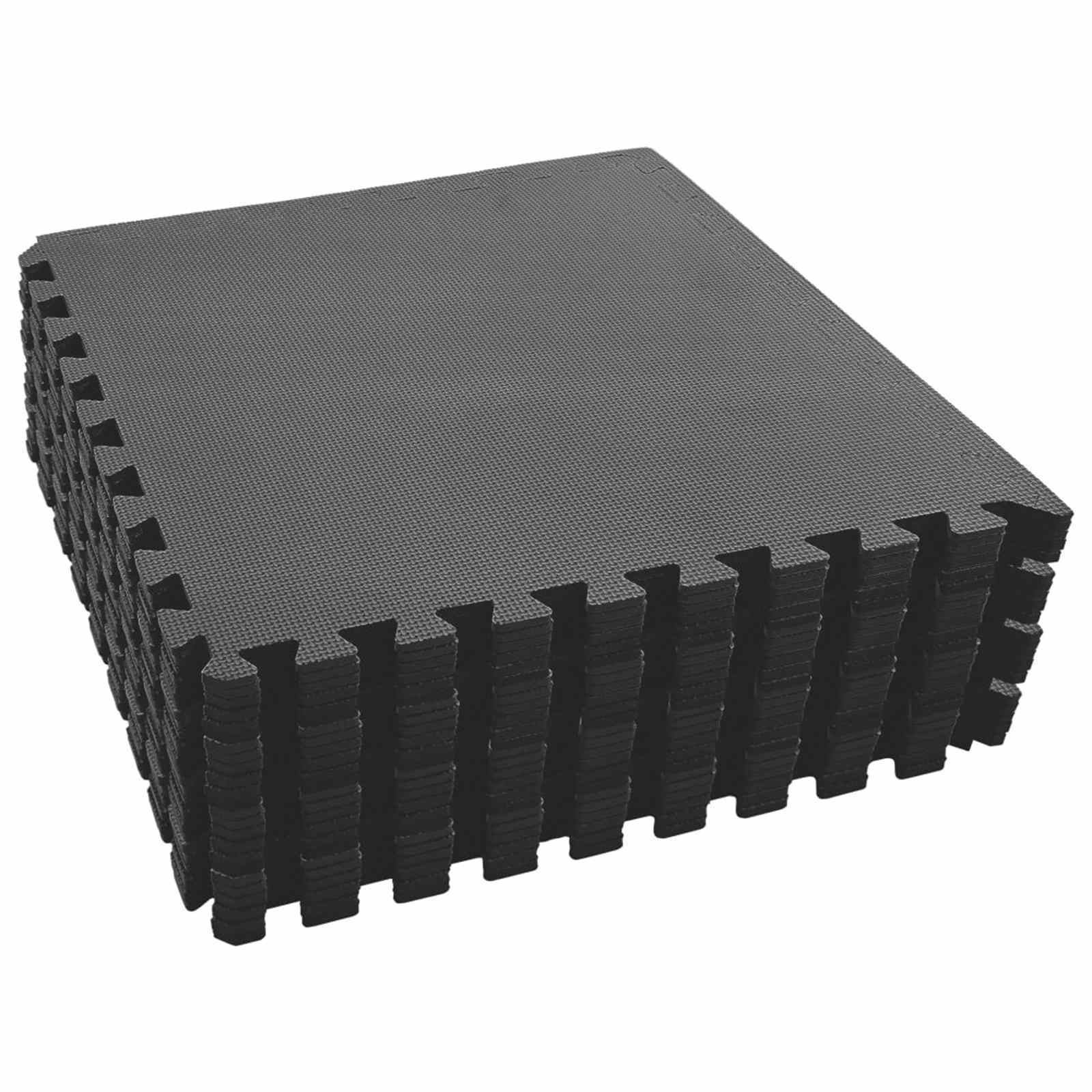 24x Mata pod Basen z Pianki EVA Grubość 1 cm Czarna