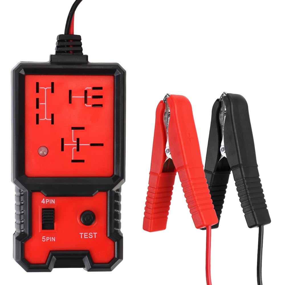 Tester przekaźników samochodowych 12V z kablami, elektroniczne narzędzie diagnostyczne do pojazdów