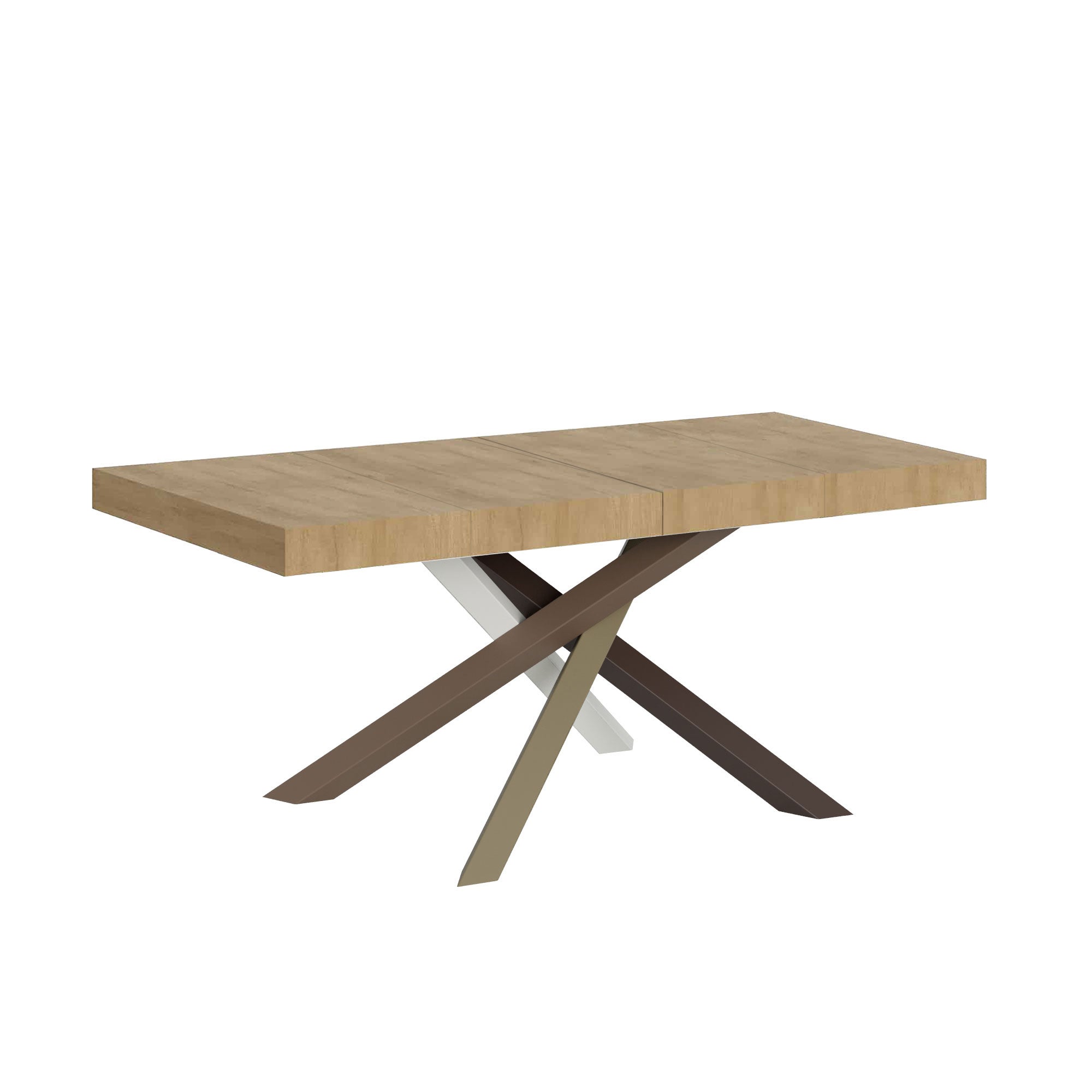 Stół rozkładany 90x140/244 cm Volantis Premium Dąb Natura rama 4/C