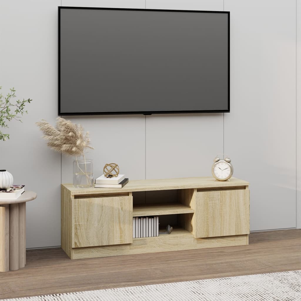 Szafka pod TV, z drzwiczkami, dąb sonoma, 102x30x36 cm vidaXL