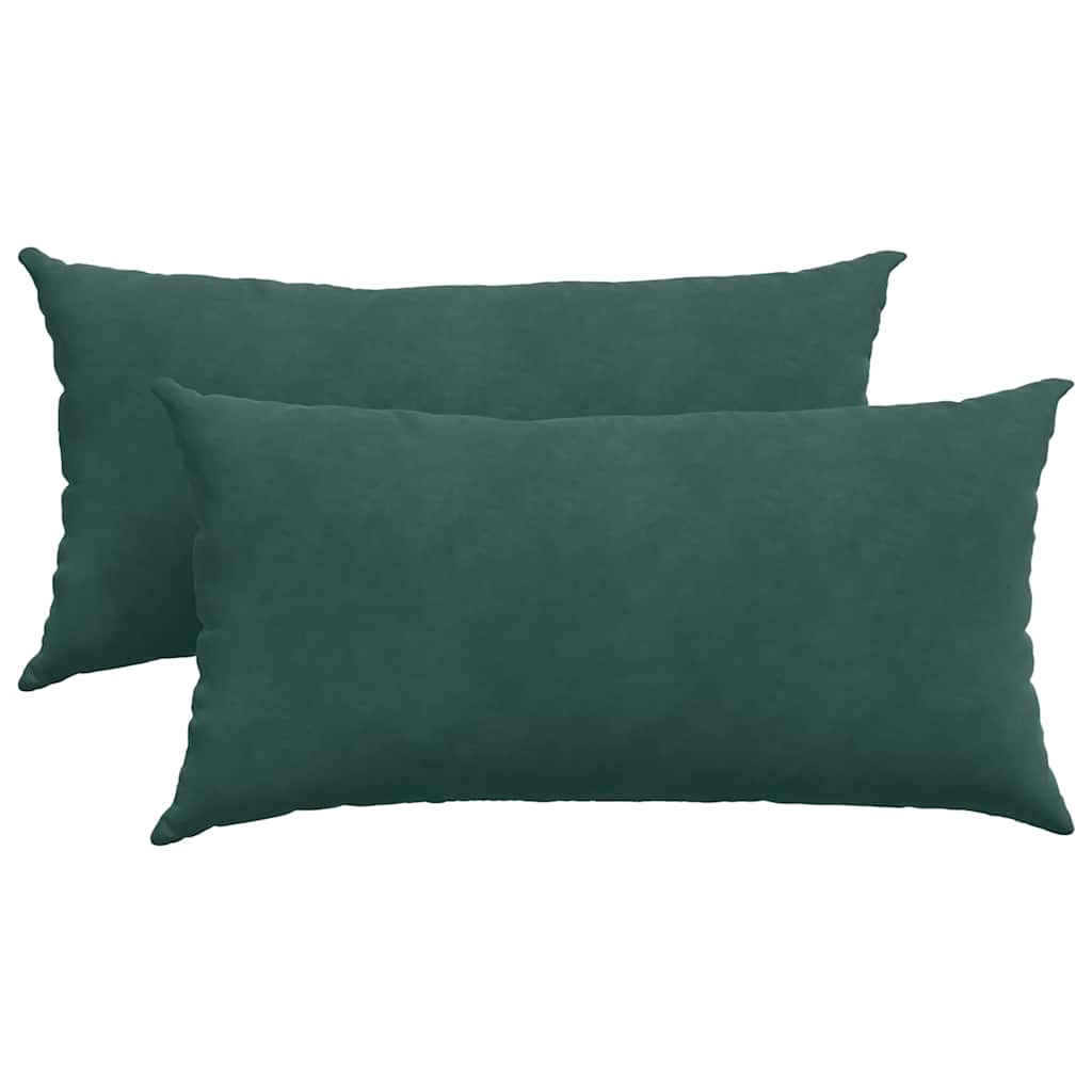 Poduszki na sofę 2 pcs Ciemna zieleń 80 x 40 cm