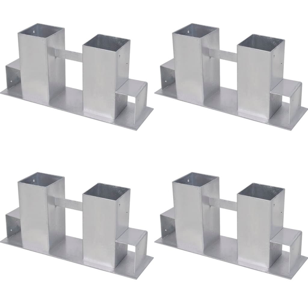 vidaXL | Pomoc w układaniu drewna kominkowego | 4 pcs 34 x 10 x 15 cm Stal