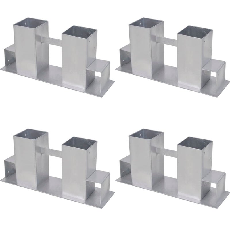 vidaXL | Pomoc w układaniu drewna kominkowego | 4 pcs 34 x 10 x 15 cm Stal
