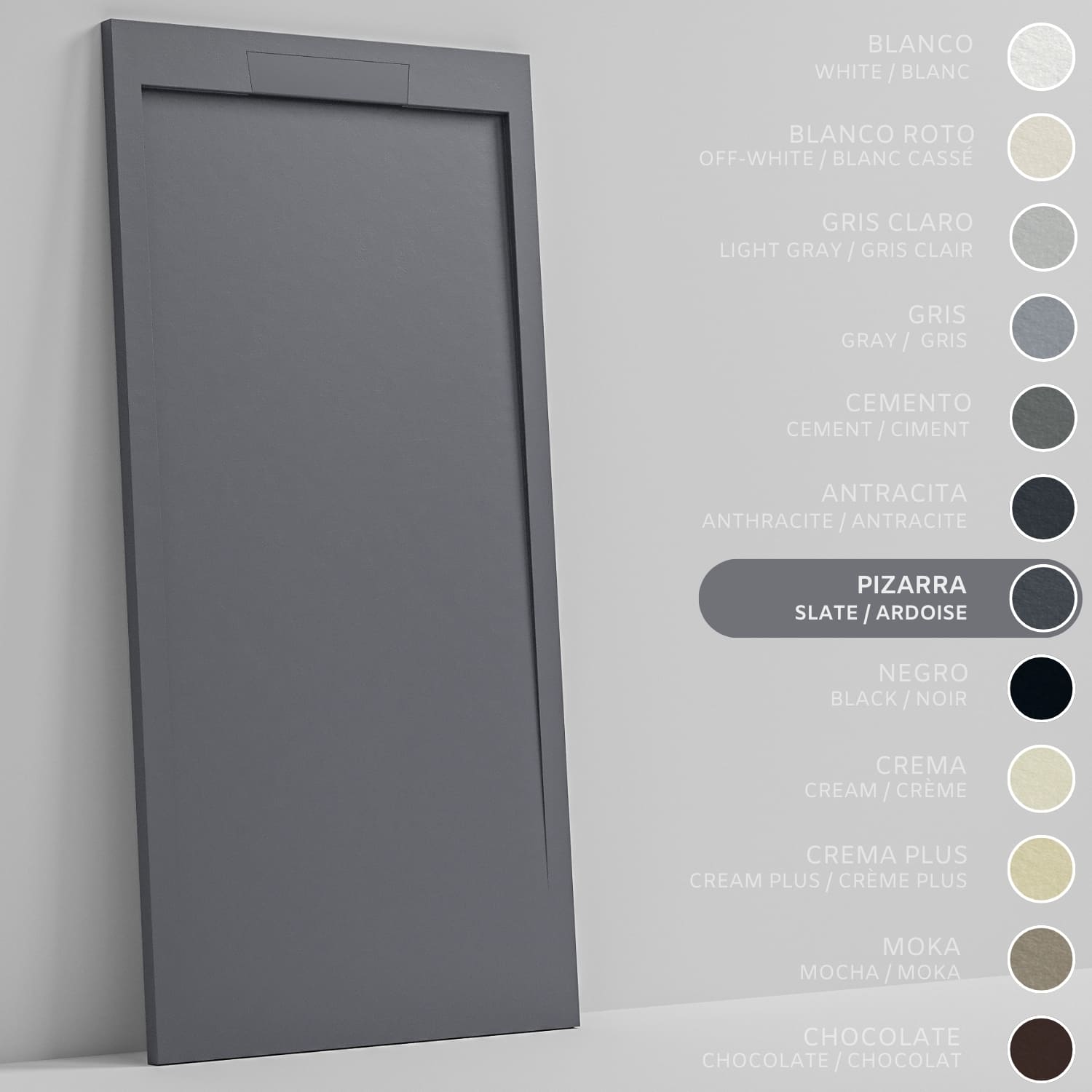 SOULHOME Brodzik prysznicowy– Żywica– Gel Coat– Gładka/Kamienna tekstura – Antypoślizgowy – łupkowy- 160X70- Niski 3cm– Elegancki SAME
