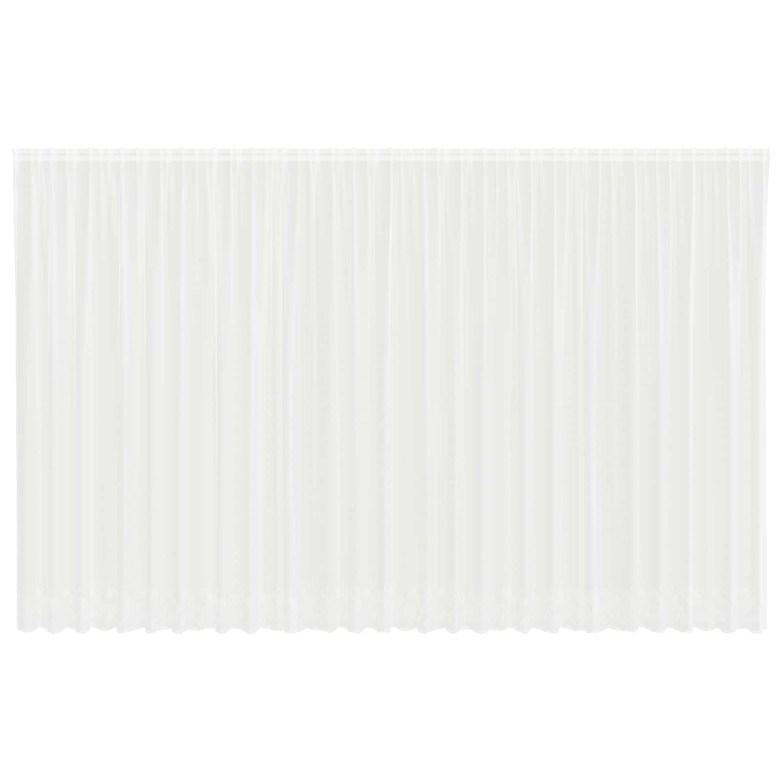 Firana Koronkowa Przezroczysta 300x750 cm Biała w Tulipany do Salonu