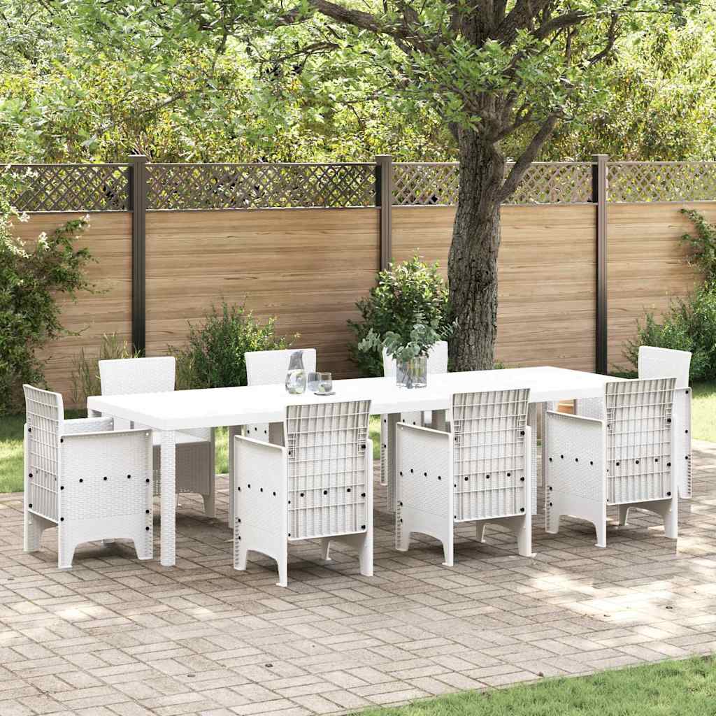 Stół Ogrodowy Biały 300 x 100 x 73 cm polirattan vidaXL