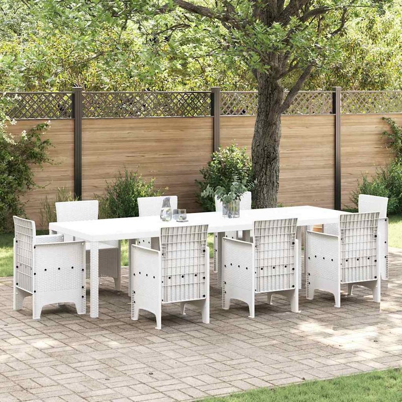 Stół Ogrodowy Biały 300 x 100 x 73 cm polirattan vidaXL