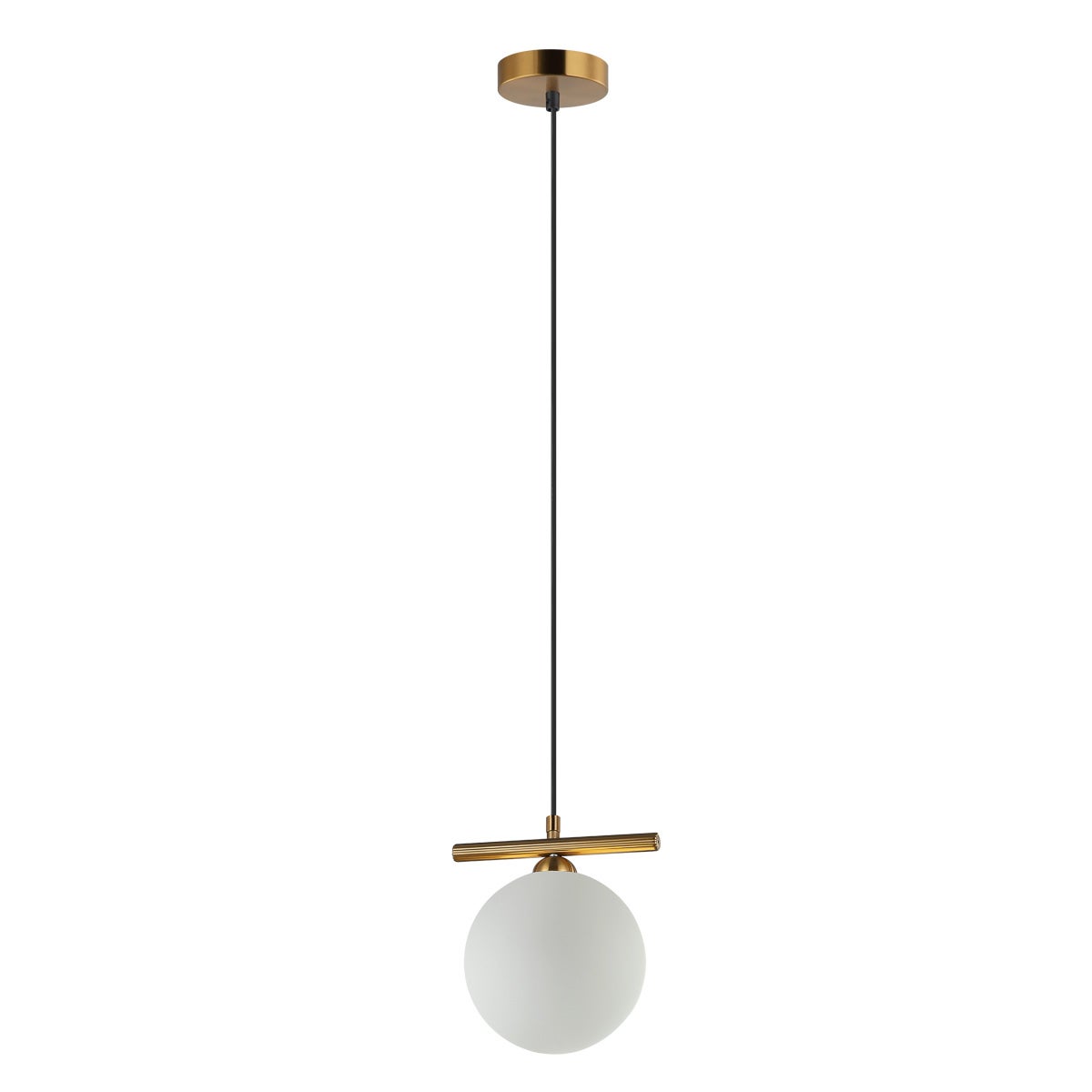 Lampa wisząca biała kula Merseta brąz antyczny 1xG9x25W metal wym:96x18x15cm IP20 Italux
