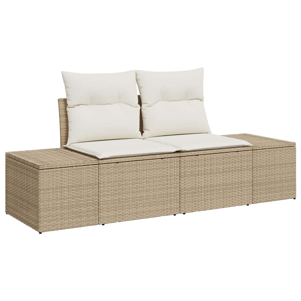 Sofa Ogrodowa Dwuosobowa z Poduszką Beżowa