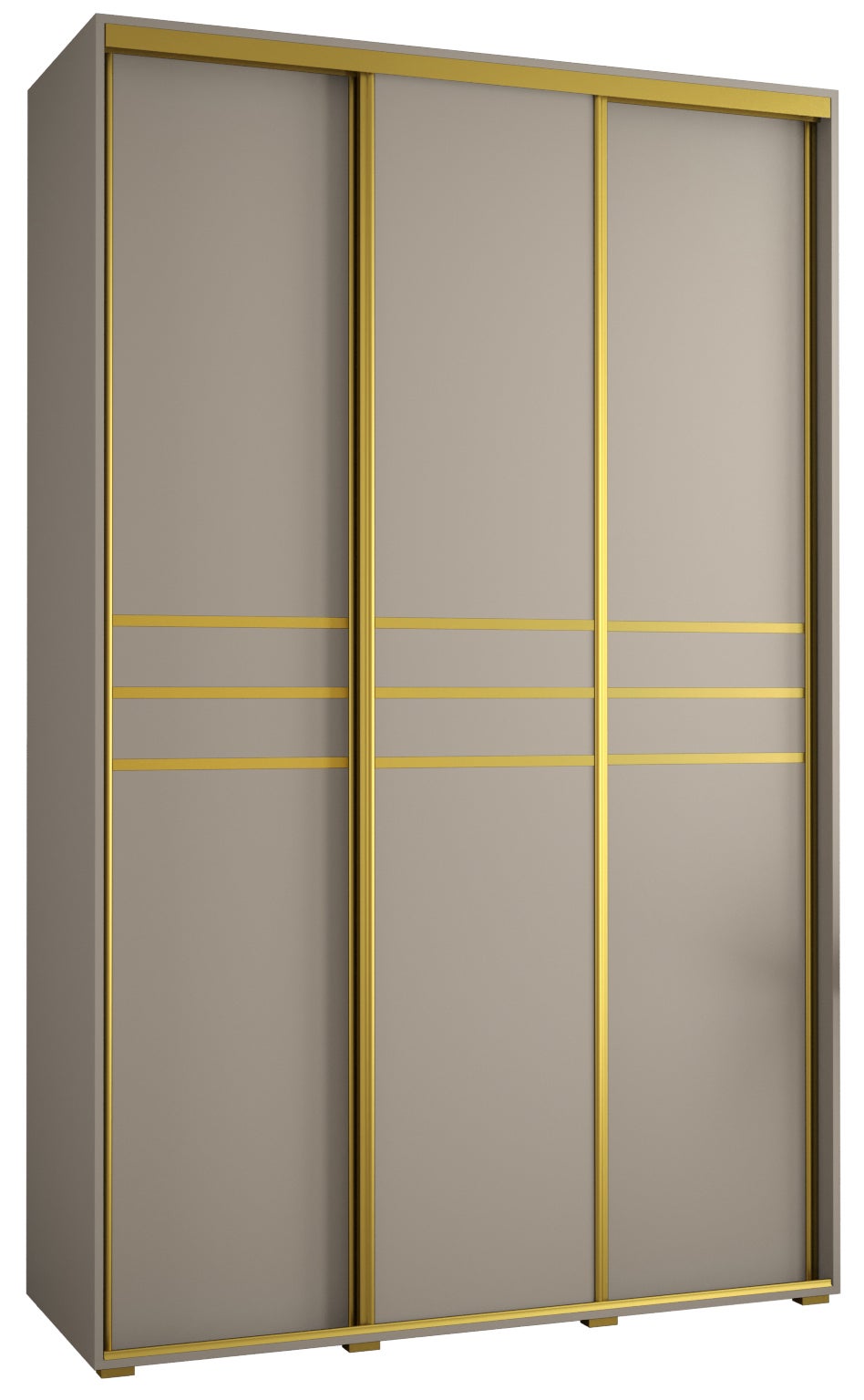 Szafa przesuwna wysoka Dakota 10 160 x 45 x 235,2 cm kaszmir + u. Złoty - Abiks Meble