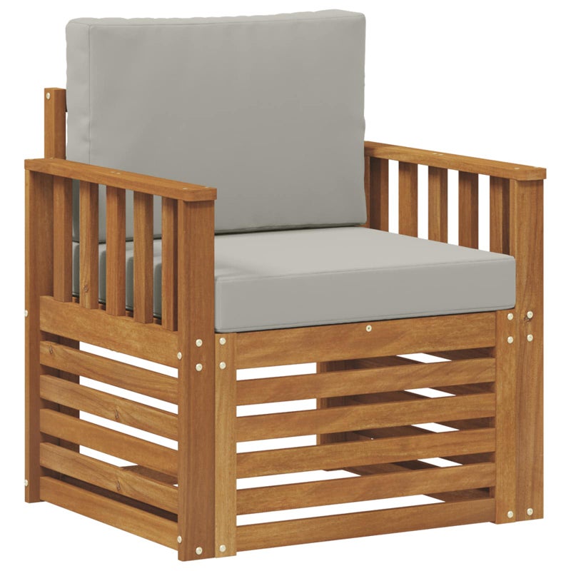 Sofa na zewnątrz Lite drewno akacjowe i poliester naturalny