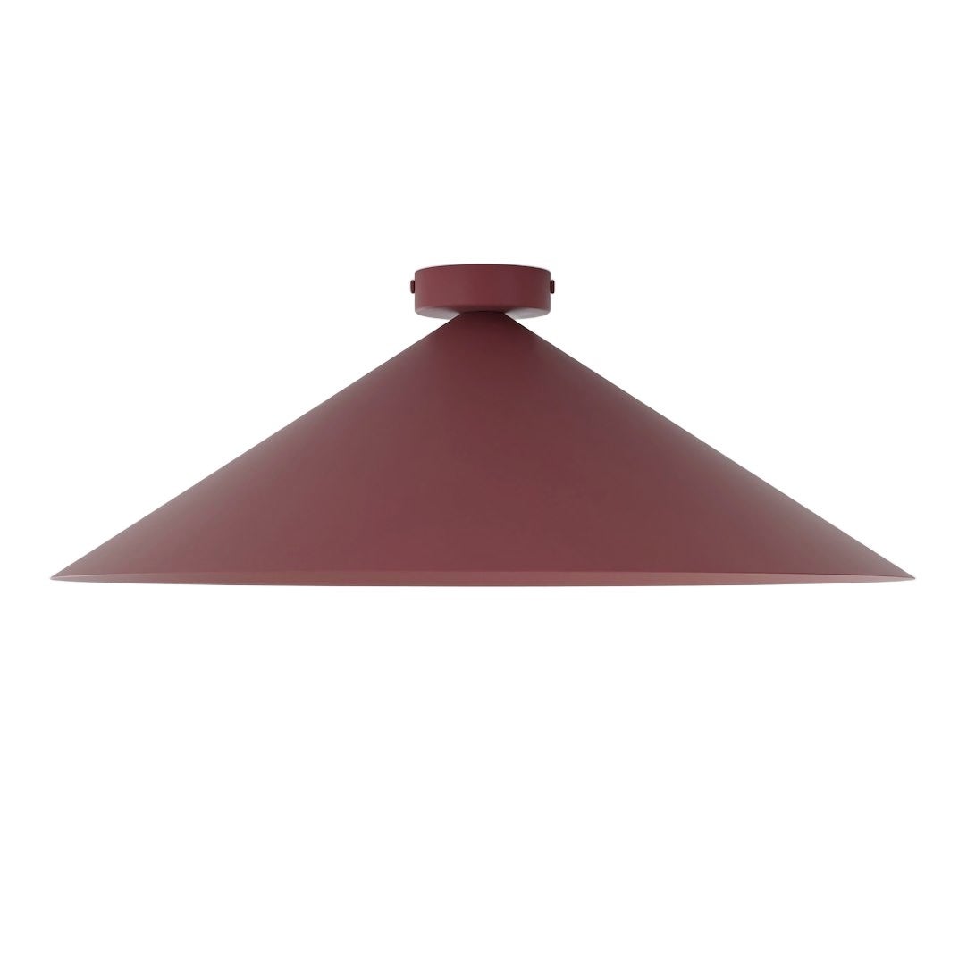 Lampa sufitowa minimalistyczna burgundowa szklana kula stożek fi50cm 1xE14 10W MONO Emibig