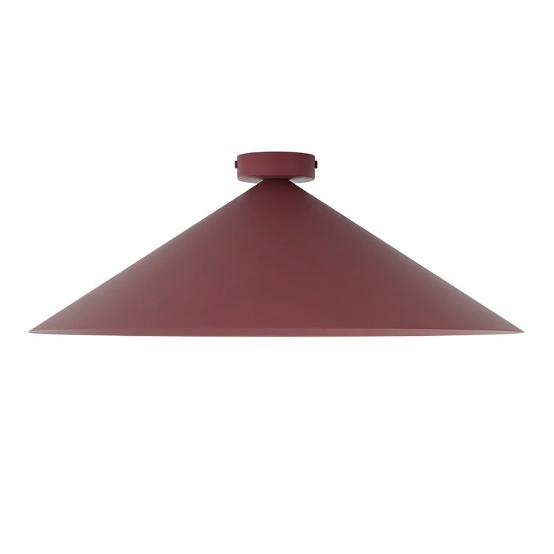 Lampa sufitowa minimalistyczna burgundowa szklana kula stożek fi50cm 1xE14 10W MONO Emibig