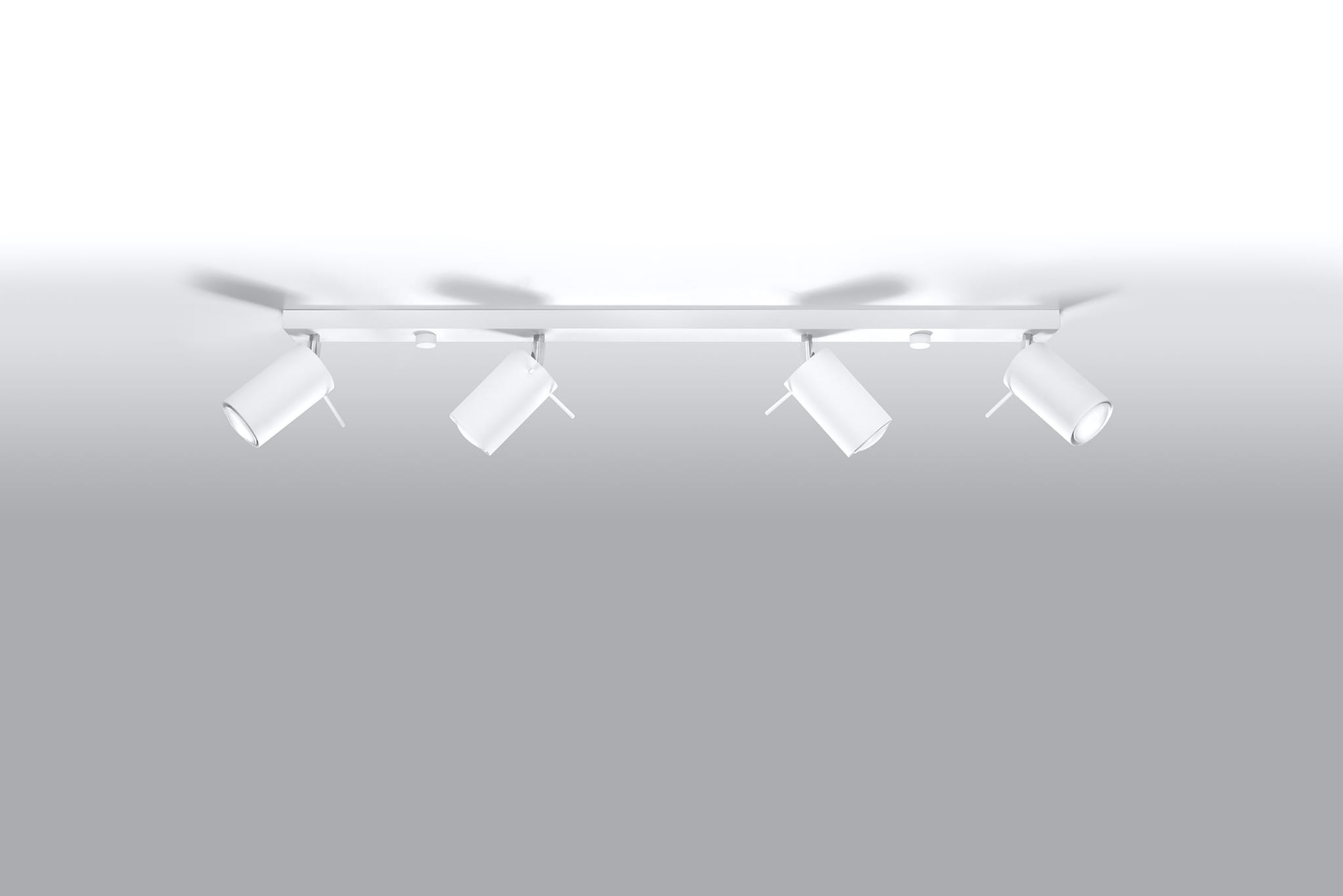 Plafonnier Acier Blanc GU10 4 Ring Line