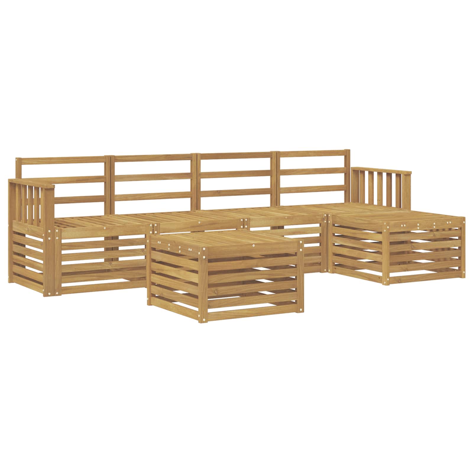 Zestaw sof na zewnątrz 6 pcs Biały 59 x 59 x 37 cm