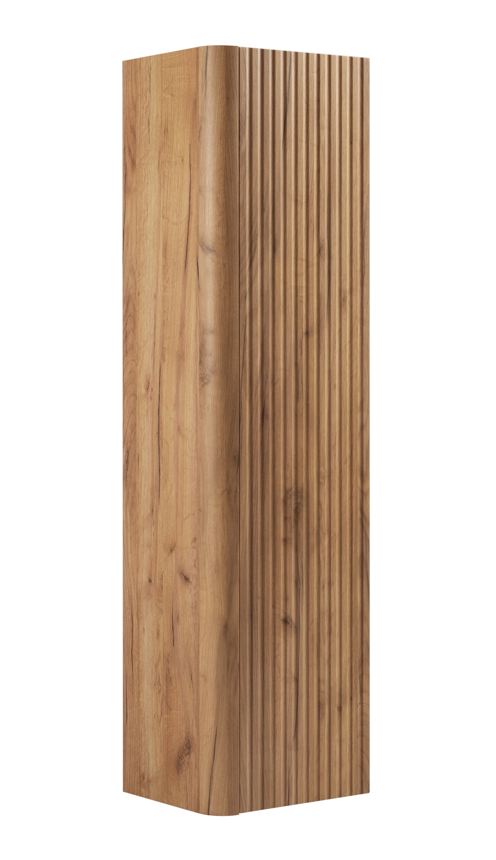 Szafka łazienkowa stojąca słupek z drzwiczkami, 4 półki, Dąb Craft, 35 x 136 x 30 cm