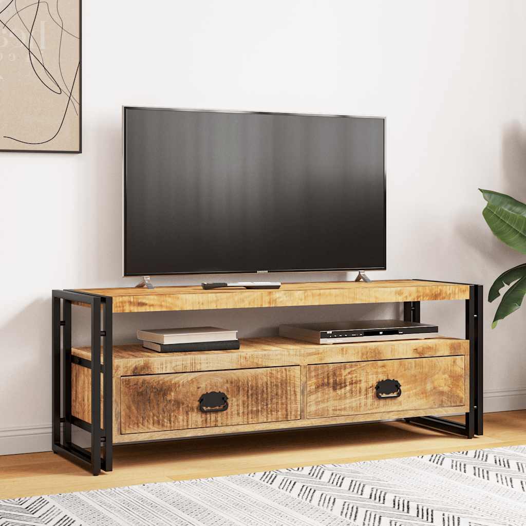 Szafka pod TV, 120x35x45 cm, lite drewno mango