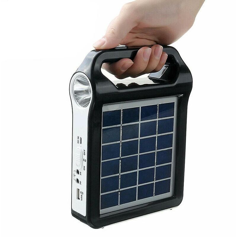 Przenośny, ładowalny panel słoneczny, system magazynowania energii, ładowarka USB z lampką kontrolną - Zestaw do domowego systemu solarnego