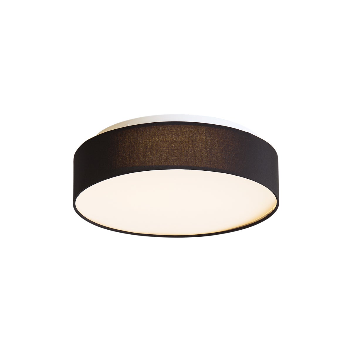 Qazqa nowoczesny plafon - Flat Drum - czarny, okrągły, led zintegrowana 26w zestawie, Integrated led, 2700k - 4000k, ciepła biel