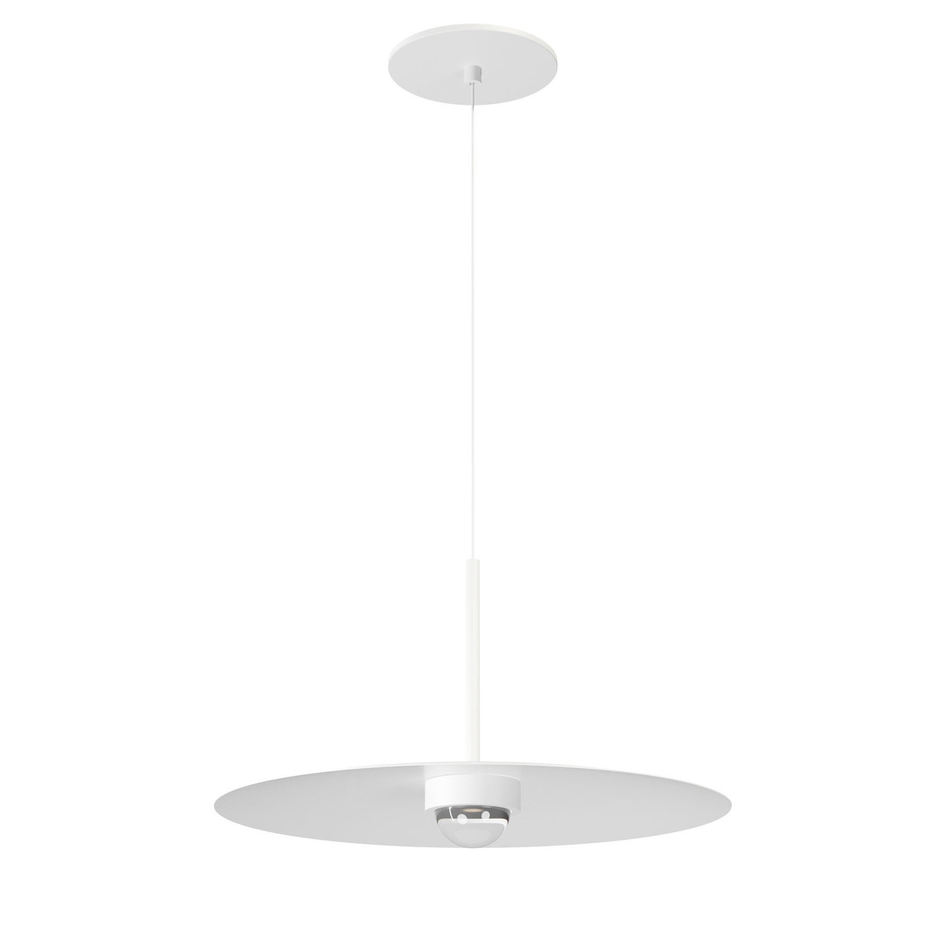 Lampa wisząca Beneito & Faure Hat, wpuszczana, 8W, 83º, 3000K, biała, Mate – profesjonalna lampa wisząca LED do wnętrz, o ciepłym świetle