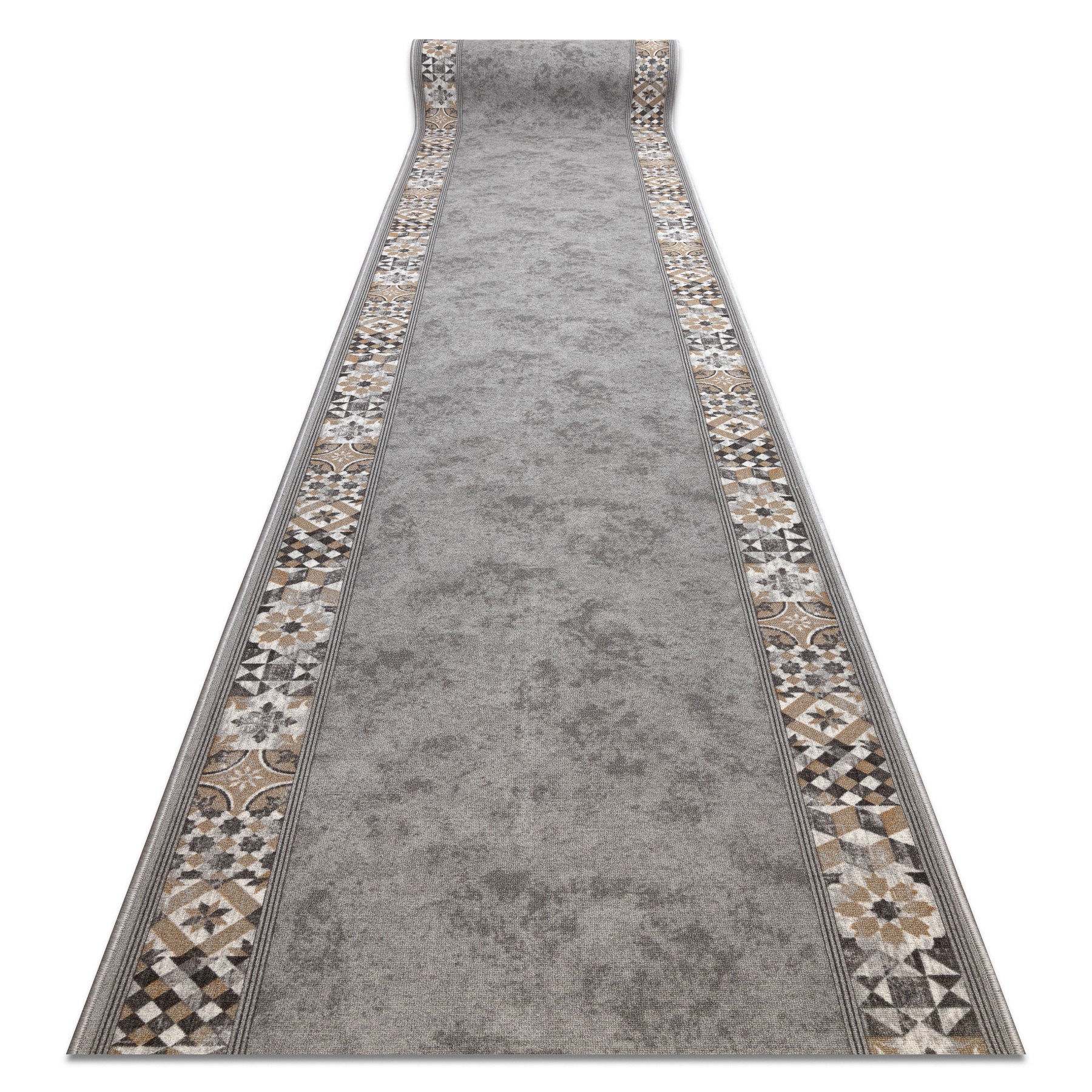 CHODNIK podgumowany MURCIA PŁYTKI LIZBOŃSKIE, Ramka, antypoślizgowy szary 67cm 67x1350 cm